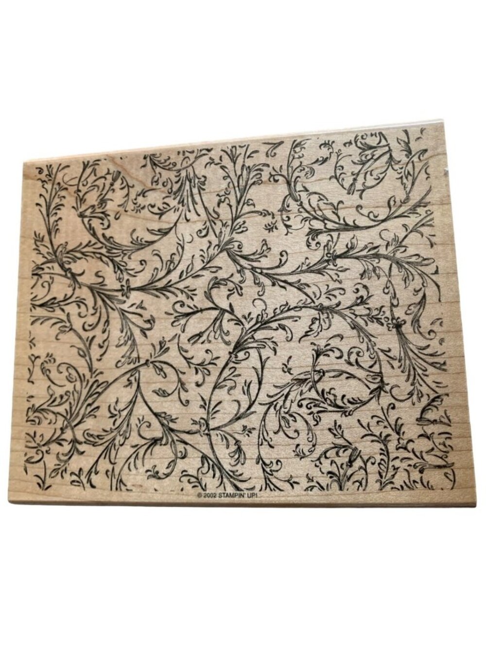 Stampin Up Rubber Stamp Intricate Leaf & Vine Pattern Crafting Scrapbooking